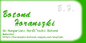 botond horanszki business card